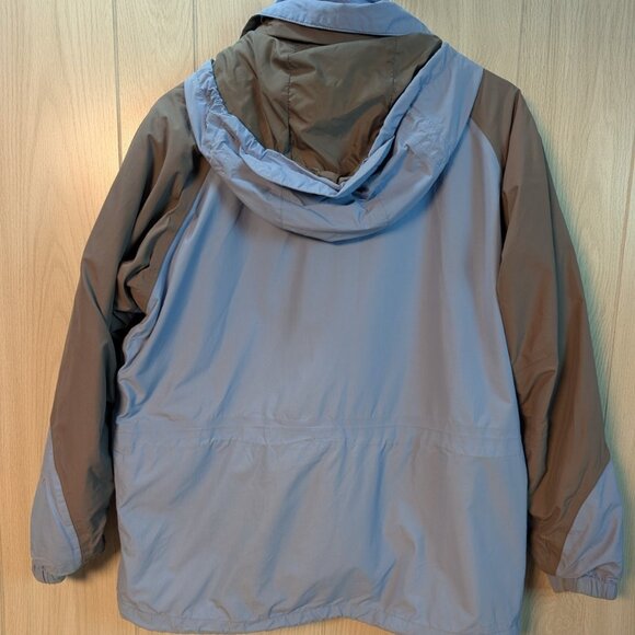 The North Face 2 in 1 HyVent Fleece Lined Hooded Jacket-Womens Large Blue Gray - Picture 3 of 6